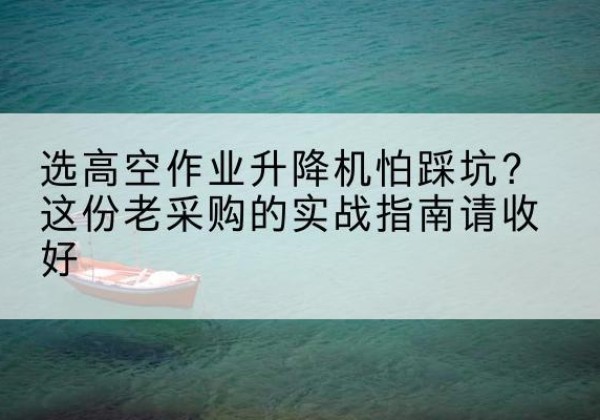 灌南高空作业升降机厂家推荐-选高空作业升降机怕踩坑？这份老采购的实战指南请收好